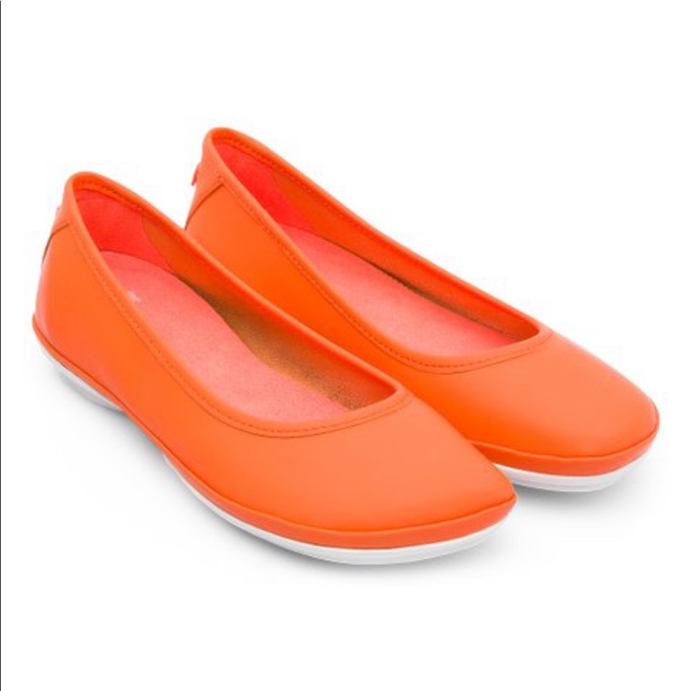 Camper Orange Leather Ballet Flats - size 40 (US 9)